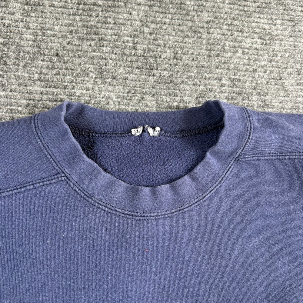 Nike Vintage Crewneck Sweatshirt Navy Blue Rainbow Crochet Patch Mens XL 3211 - Picture 3 of 6